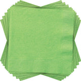 Pack of 20 Lime Green Solid Beverage Napkins