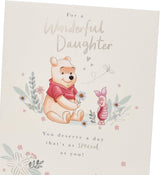 Daughter Birthday Card Disney Winnie the Pooh and Piglet 