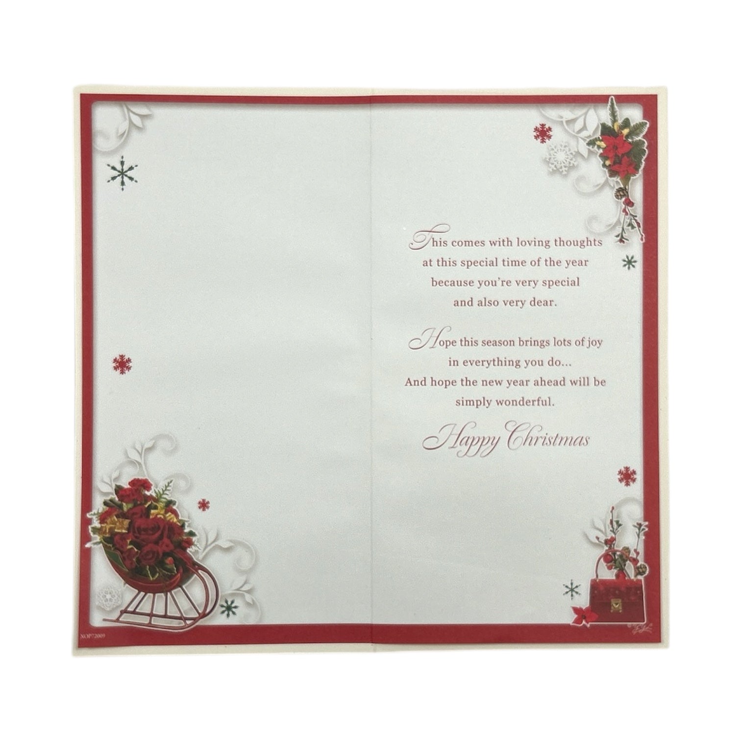 Romantic Sleigh Scene Design To My Wife Christmas Card