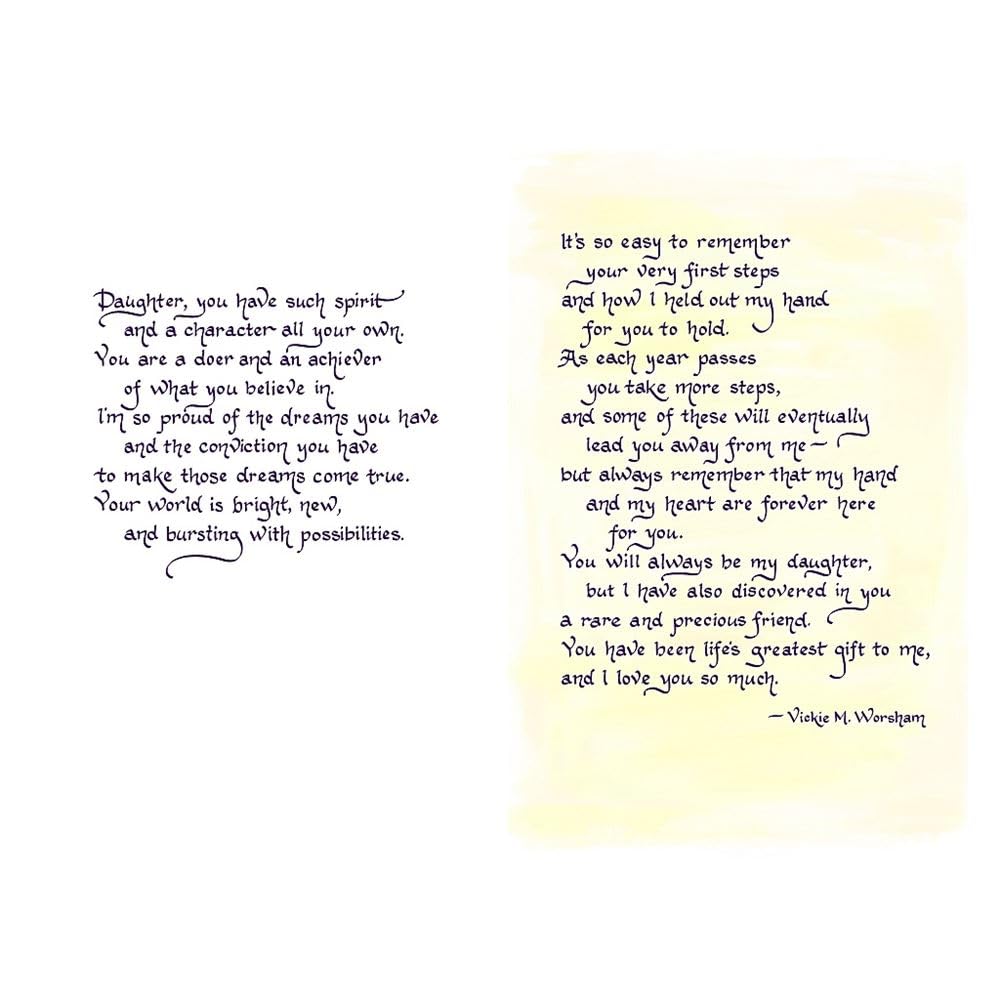 Daughter You Are Lifes Greatest Gift Sentimental Verses Keepsake Greeting Card