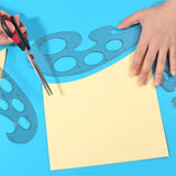 Pack of 3 Transparent Plastic French Curve Design Ruler Set