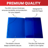 A4 Clear Box File with Elastic Closure