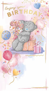 Bear With Three Gifts Birthday Card