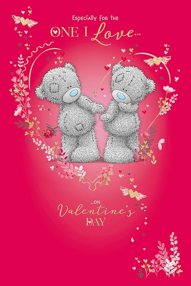 Bears With Rose One I Love Valentine's Day Card {DC}