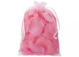 Fabric Decorative Pink Petals In Organza Bag