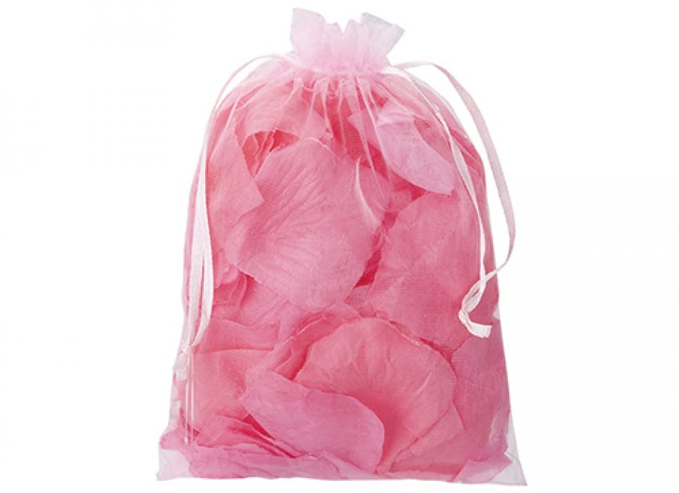 Fabric Decorative Pink Petals In Organza Bag
