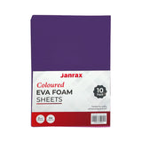 Pack of 10 A4 Purple Coloured EVA Foam Sheets