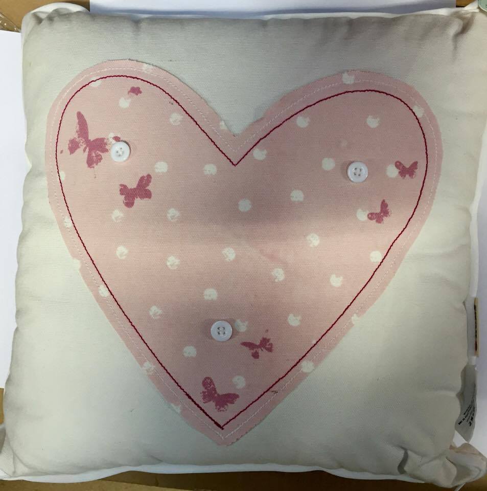 Heart Floral Design Pillow Cushion {DC}