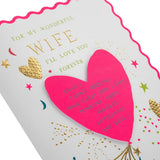 Traditional Graphic Heart Luxury Boxed Wife Birthday Anniversary Card
