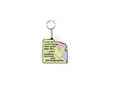 Aunty Acid 3D Rubber Keyring I Try To Avoid Things {DNL EBAY}