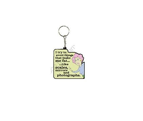 Aunty Acid 3D Rubber Keyring I Try To Avoid Things {DNL EBAY}