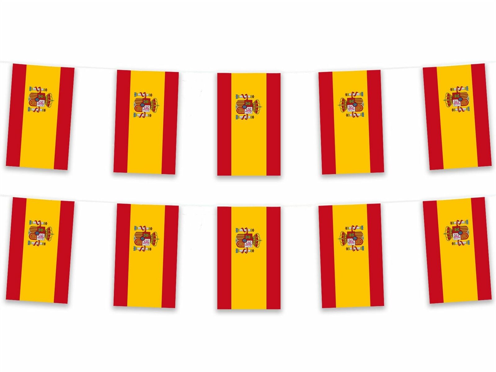Spain Rectangle Bunting 10m with 20 Flags