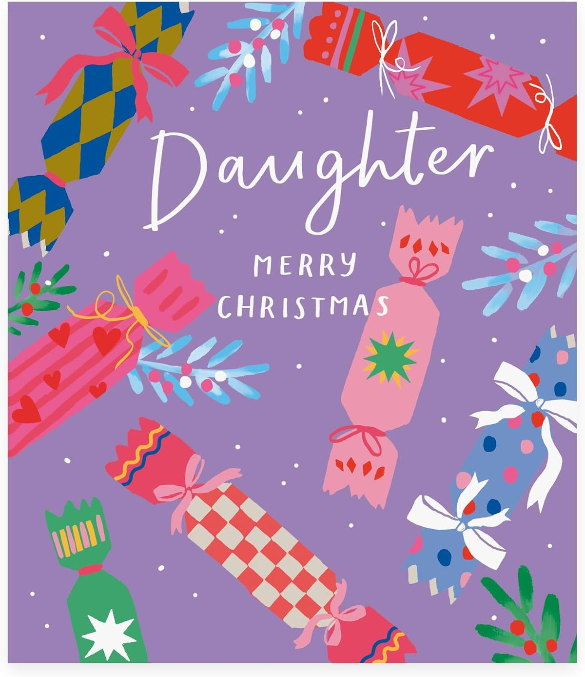 Festive design Daughter Christmas Card