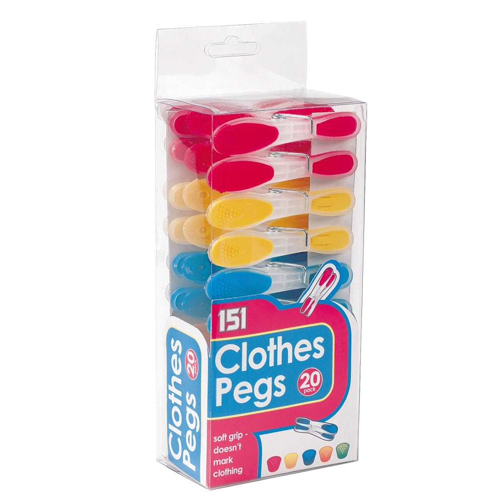 Soft Grip Clothes Pegs Pack of 20