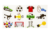 6 Pieces Football Tattoos