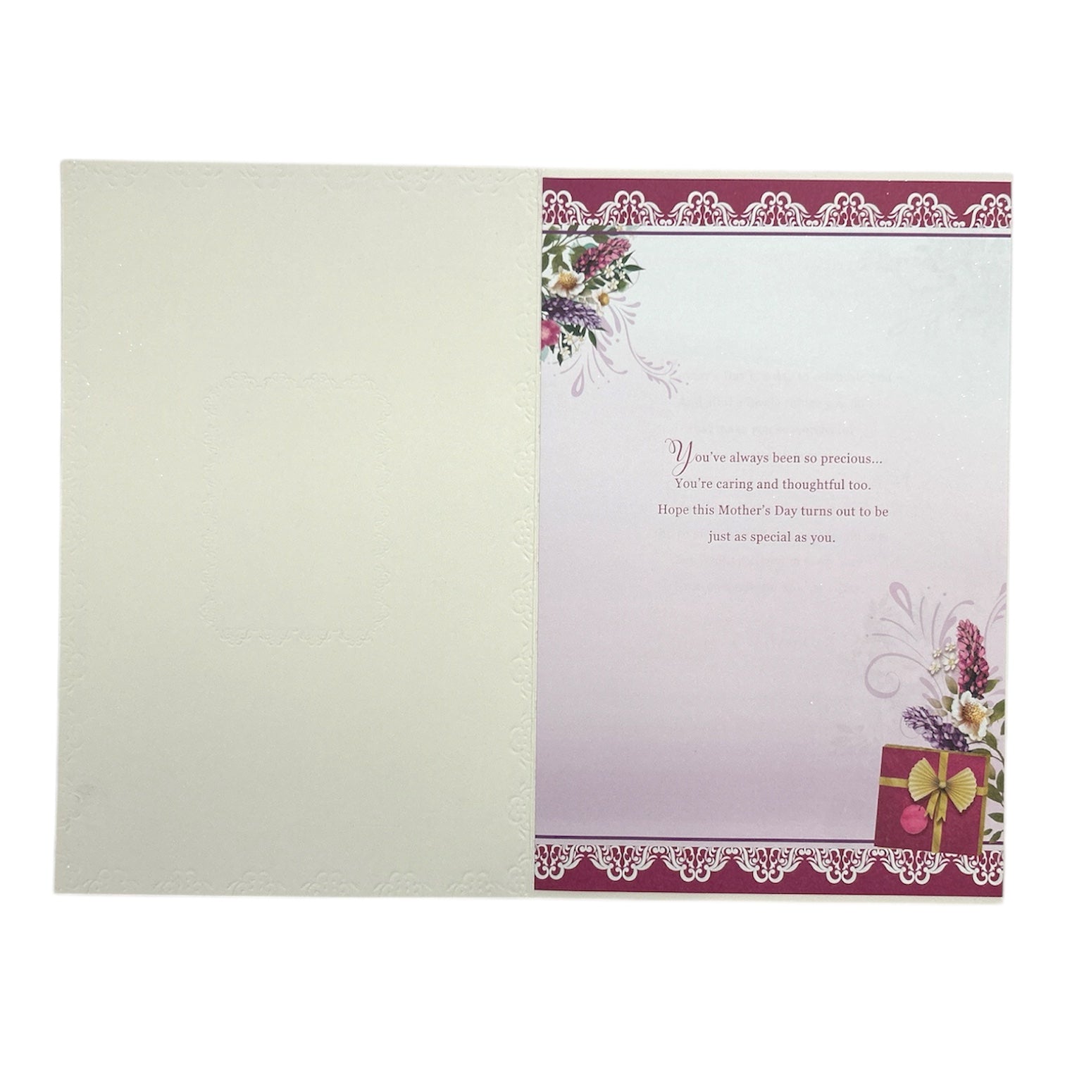 Gran Cake And Flowers Design Mother's Day Card with keepsakes