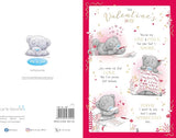 Bear Writing Love Letter Open Valentine's Day Card {DC}