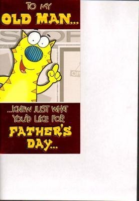 To My Old Man Humour Father's Day Hallmark New Card 