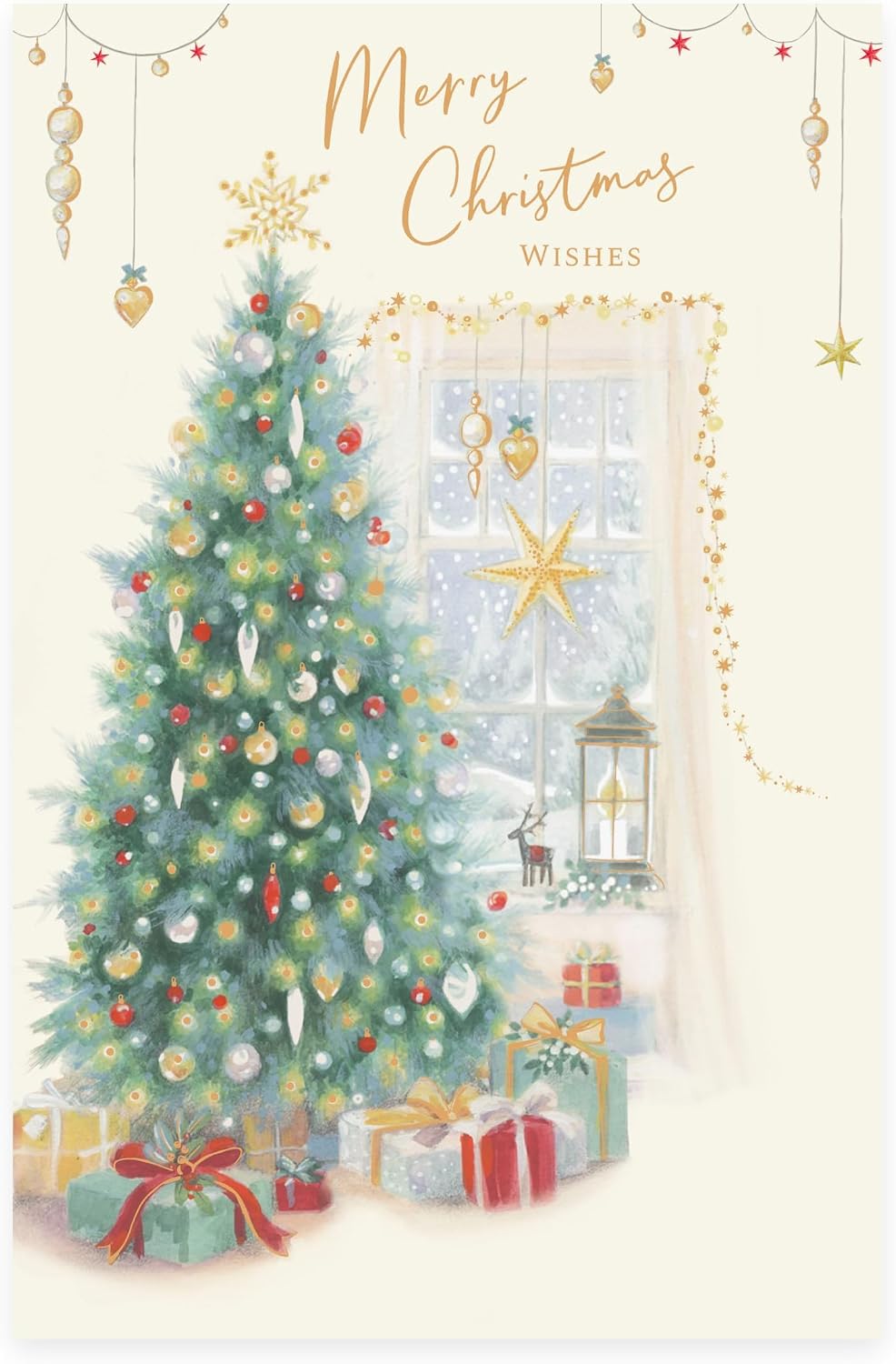 Decorated Tree Design Christmas Card