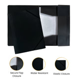 Pack of 12 A4 Clearview Assorted Colour 3 Flap Folders with Elasticated Closure