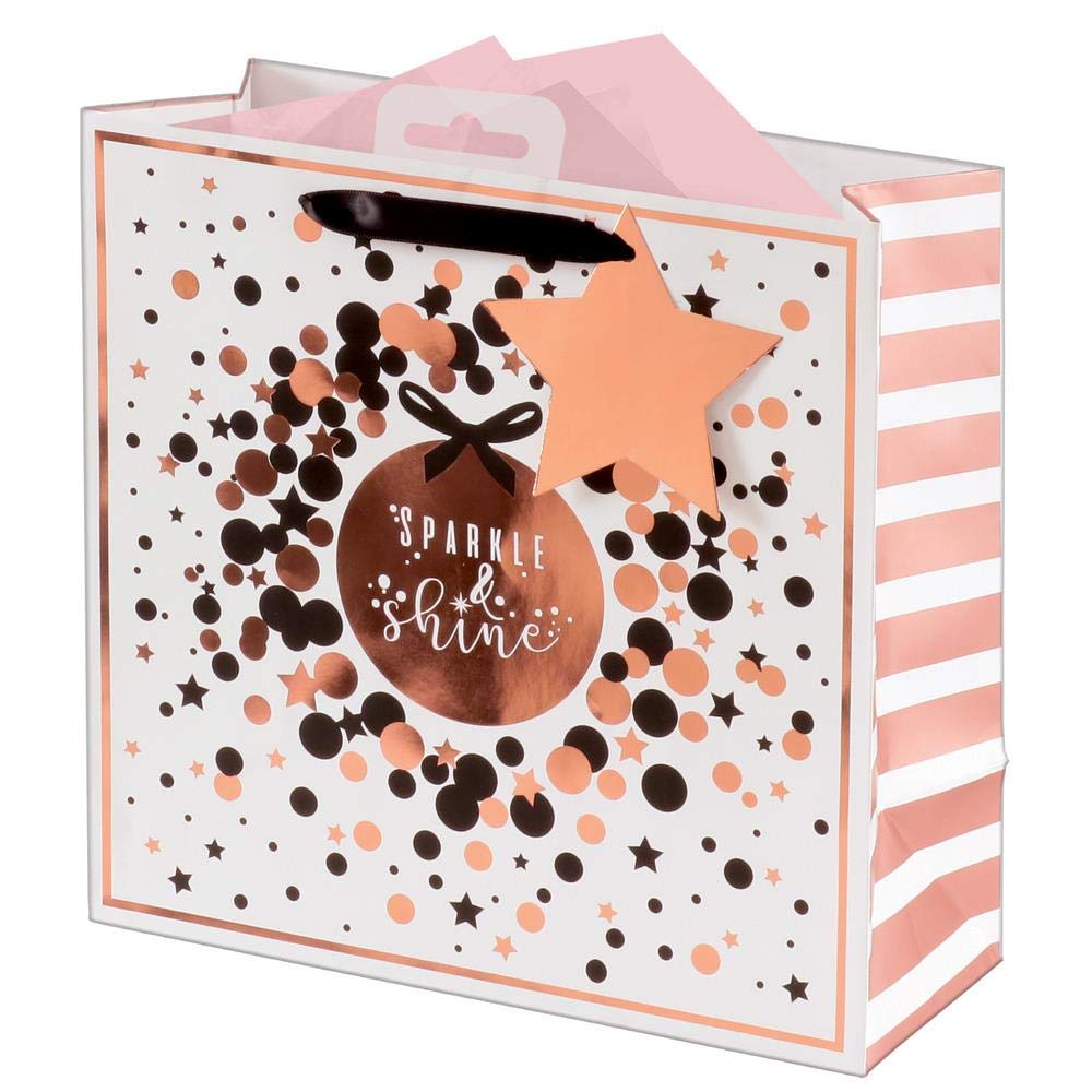 Sparkle And Shine Design Medium Square Gift Bag {DC}