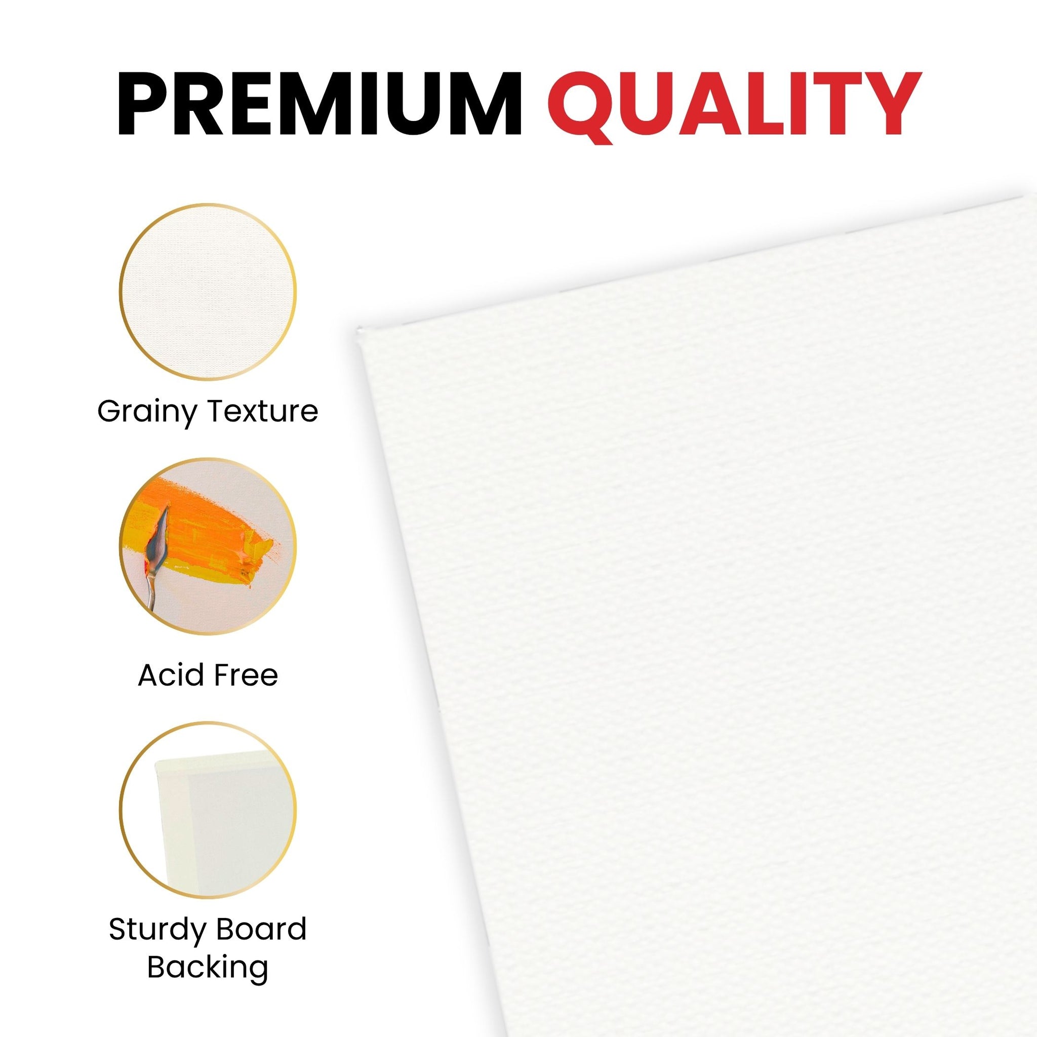 18x24cm Blank White Flat Stretched Board Art Canvas By Janrax