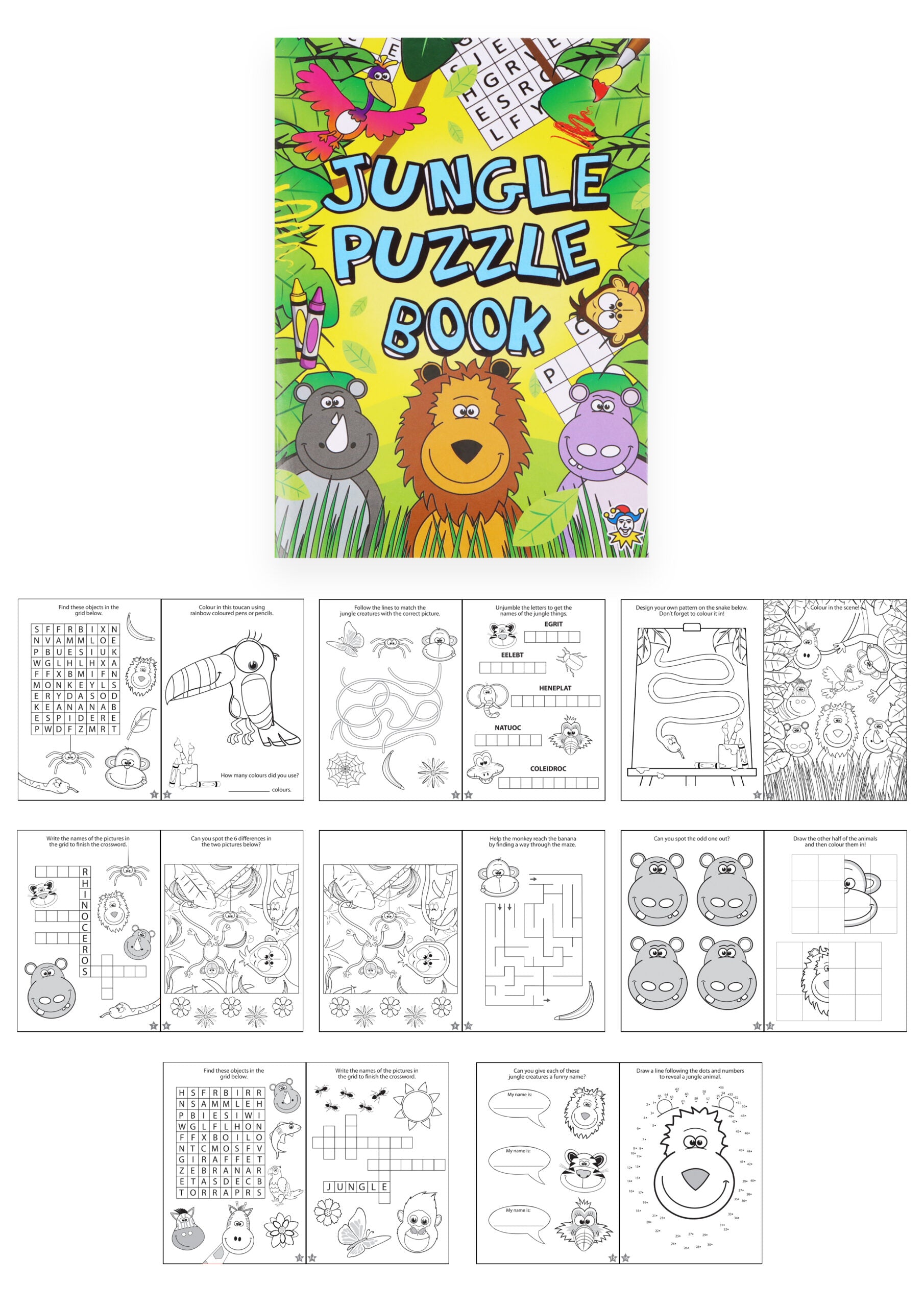 Mini Jungle Puzzle Book