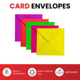 Pack of 50 Vivid Green 130x130mm Gummed Envelopes