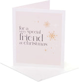 Snowflakes and Stars Design Friend Christmas Card