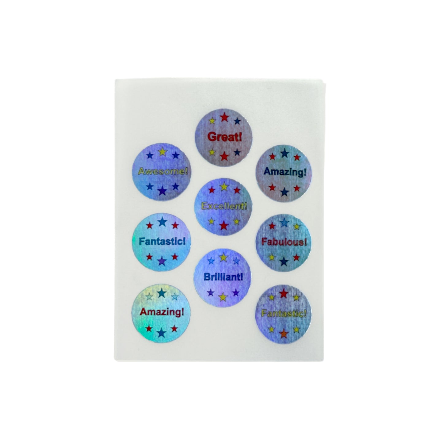 Pack of 18 Cool Holographic Round Labels 24mm
