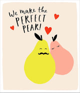 Cute Perfect Pear Joke Valentine's Day Card