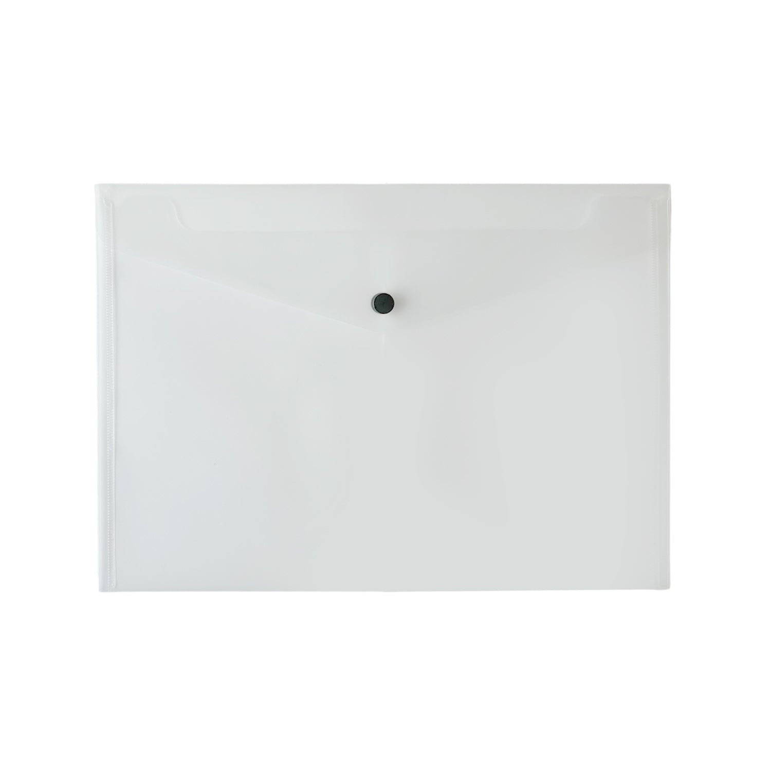Pack of 12 Janrax A4 Clear Document Wallets - Button Stud Folder
