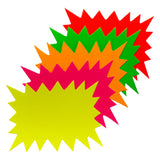 Pack of 40 Assorted Coloured Neon Fluorescent Flashes 150 x 150mm