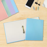 A4 Pastel Pink Paper Over Board Ring Binder by Janrax