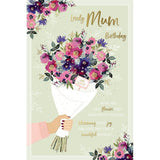 Mum Birthday Card Bunch of Flowers Design 