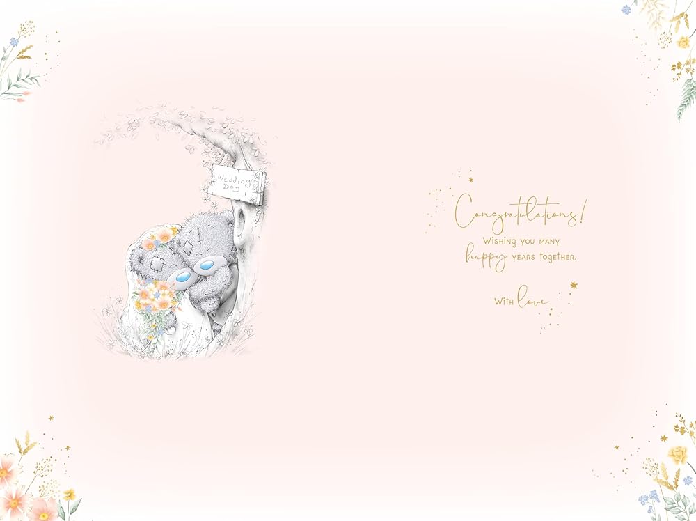 Bear Bride And Groom Congratulations On Your Wedding Day Card