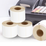 Pack of 1500 White Self Adhesive Thermal Printer Labels Roll 63.5 x 38.1mm