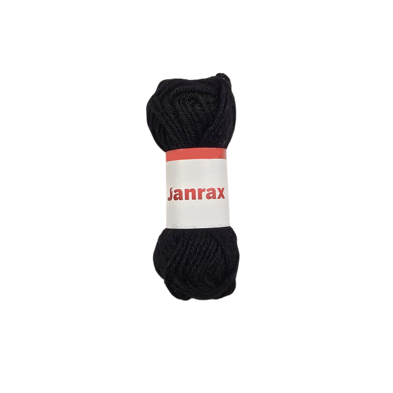 Black Acrylic Yarn Roll – 10g, 4 Strand 8 Ply Knitting Wool