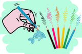 6 Pieces Sea Animals Colored Pencils 9cm