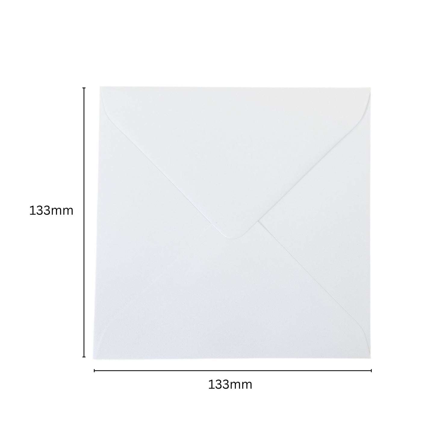 Pack of 50 White 100gsm 133x133mm Gummed Envelopes