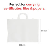 A4+ Clear Carry Folder – 180 Micron Poly Wallet with Handle & Clip Lock for Documents and Artwork