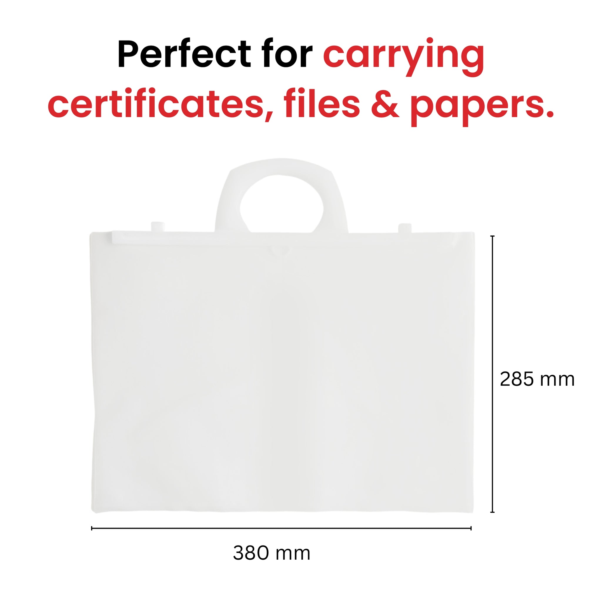 A4+ Clear Carry Folder – 180 Micron Poly Wallet with Handle & Clip Lock for Documents and Artwork