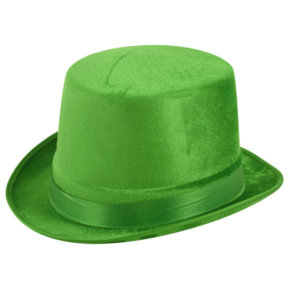 Hat Topper Velour Green Adult {DC}