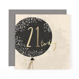 Balloons Design Contemporary Luxury Foiled 21st Birthday Card