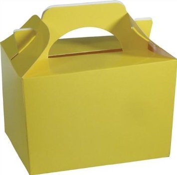 Pack of 10 Yellow Lunch Boxes {DC}