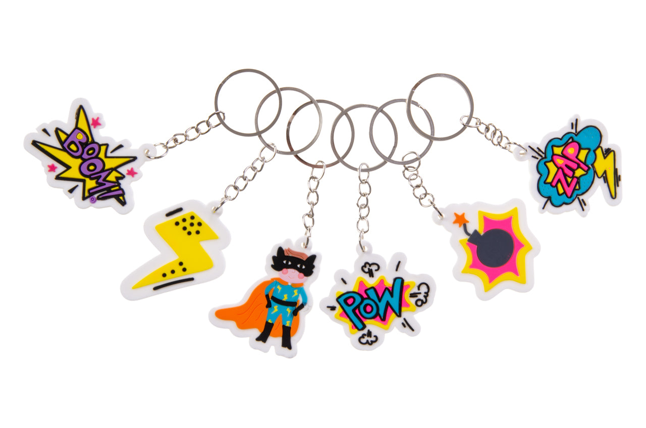 Single Superhero Design Keychain