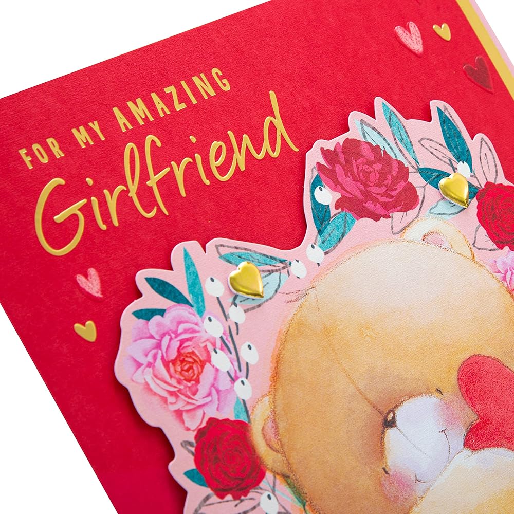 Forever Friends Design Girlfriend Luxury Valentine's Day Card with Gift Box
