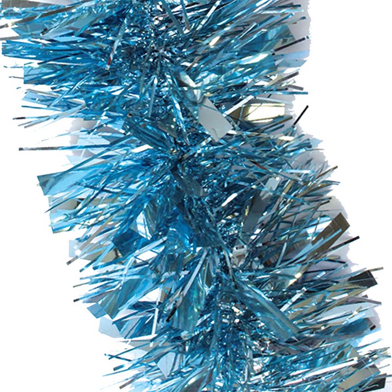 2m Christmas Chunky Tinsel - Pale Blue
