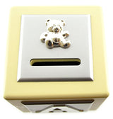 BUTTON CORNER SILVER PLATED MONEY BOX
