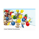 Pack of 100 Assorted Colour Thumb Tacks - Push Pins 11mm
